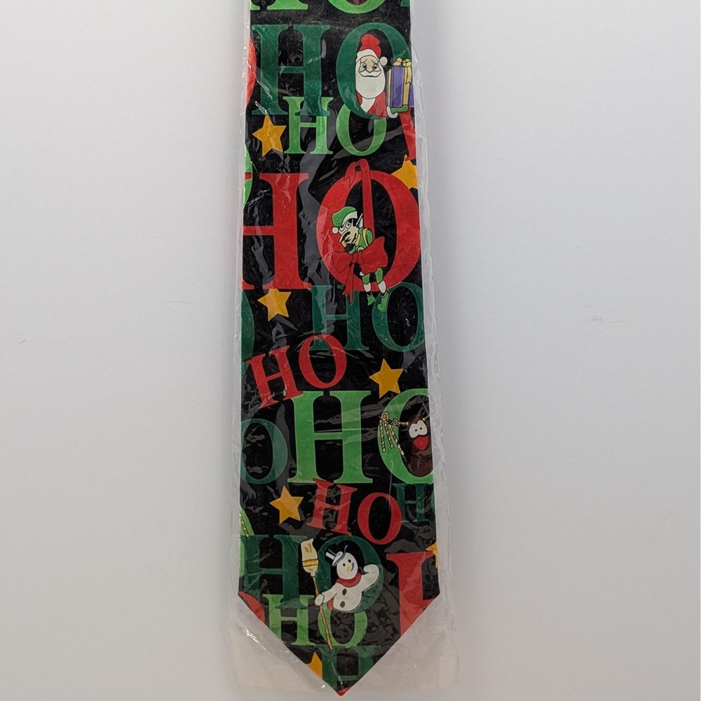 Gold City Handmade Mens Christmas Holiday Novelty Tie Santa Snowman Ho Ho Ho